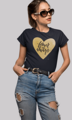 Gold Heart- I'm Yours LOVE Heart Tee - Duffle Bag Apparel