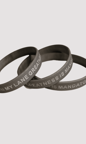 Duffle Bag Greatness Is Mandatory affirmation bracelet reminding you of uniqueness and greatness.
