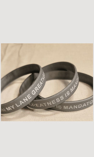 Duffle Bag Greatness is Mandatory affirmation bracelet, motivational accessory.