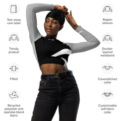 Duffle Empower -Self LOVE long sleeve crop top - Duffle Bag Apparel